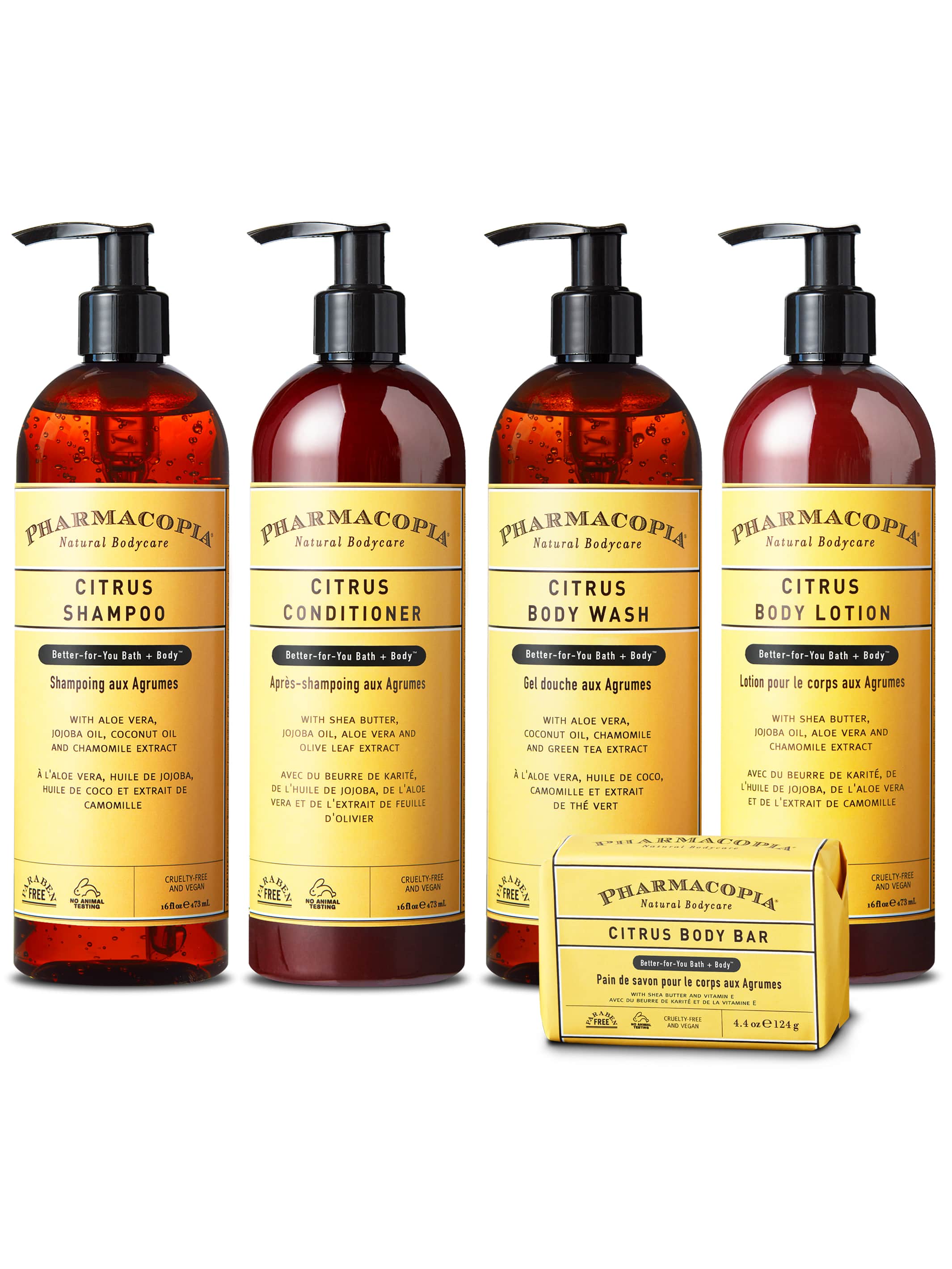 Citrus Luxury Bundle - Shampoo, Conditioner, Body Wash, Body