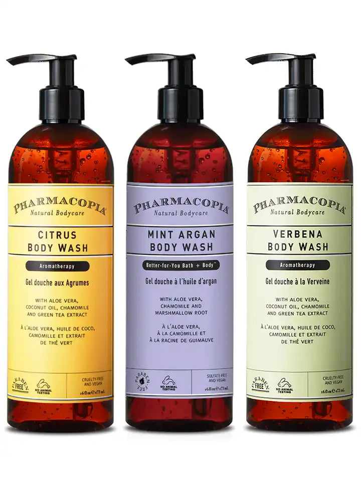 Assorted Body Wash Bundle - Citrus, Verbena, Mint Argan (48 oz total)