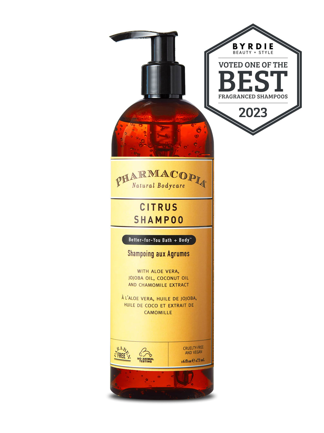 Pharmacopia Citrus Hair Shampoo 16 oz Bottle