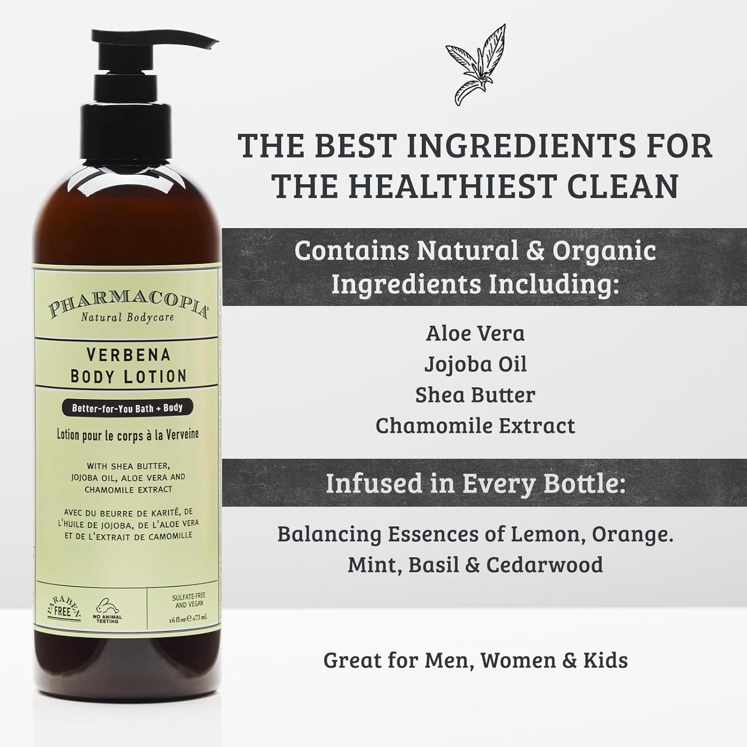 Verbena Body Lotion 16oz – Pharmacopia Natural Bodycare