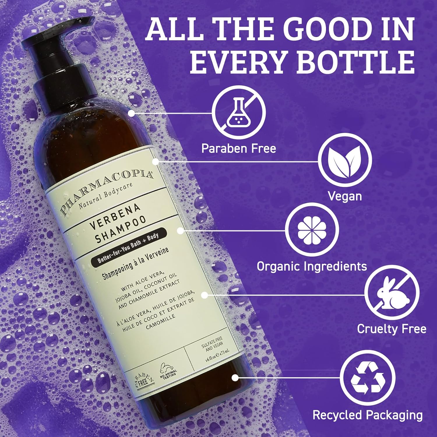 Verbena Shampoo 16oz – Pharmacopia Natural Bodycare