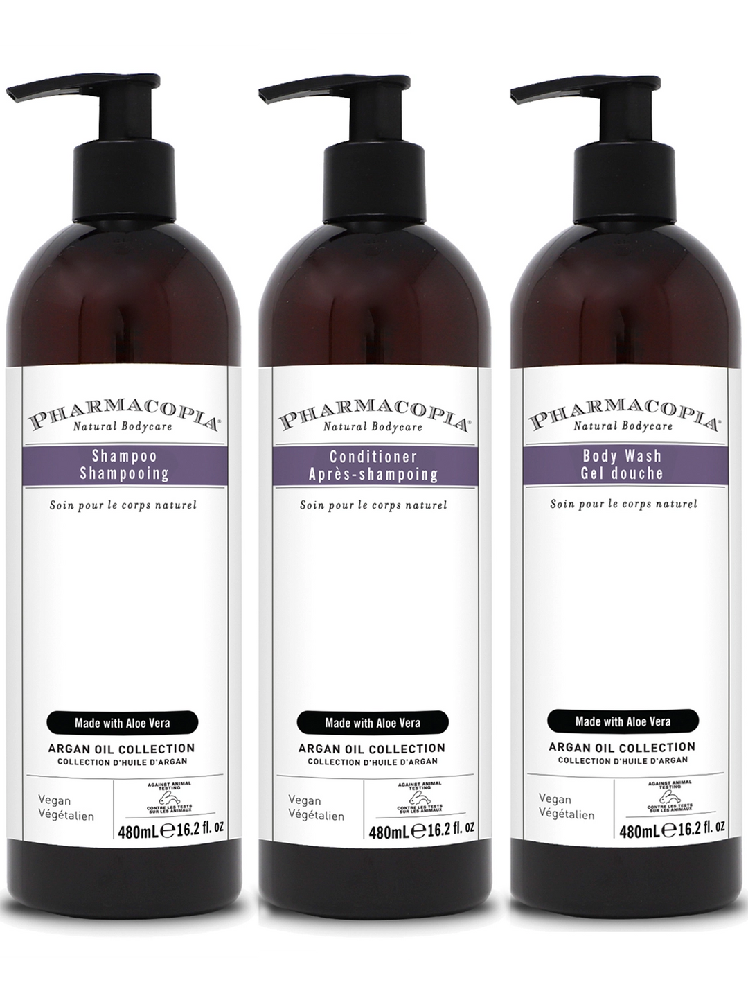 Argan Oil Shower Trio Bundle - Shampoo, Conditioner, Body Wash (48 oz total) - Hyatt Hotel Collection