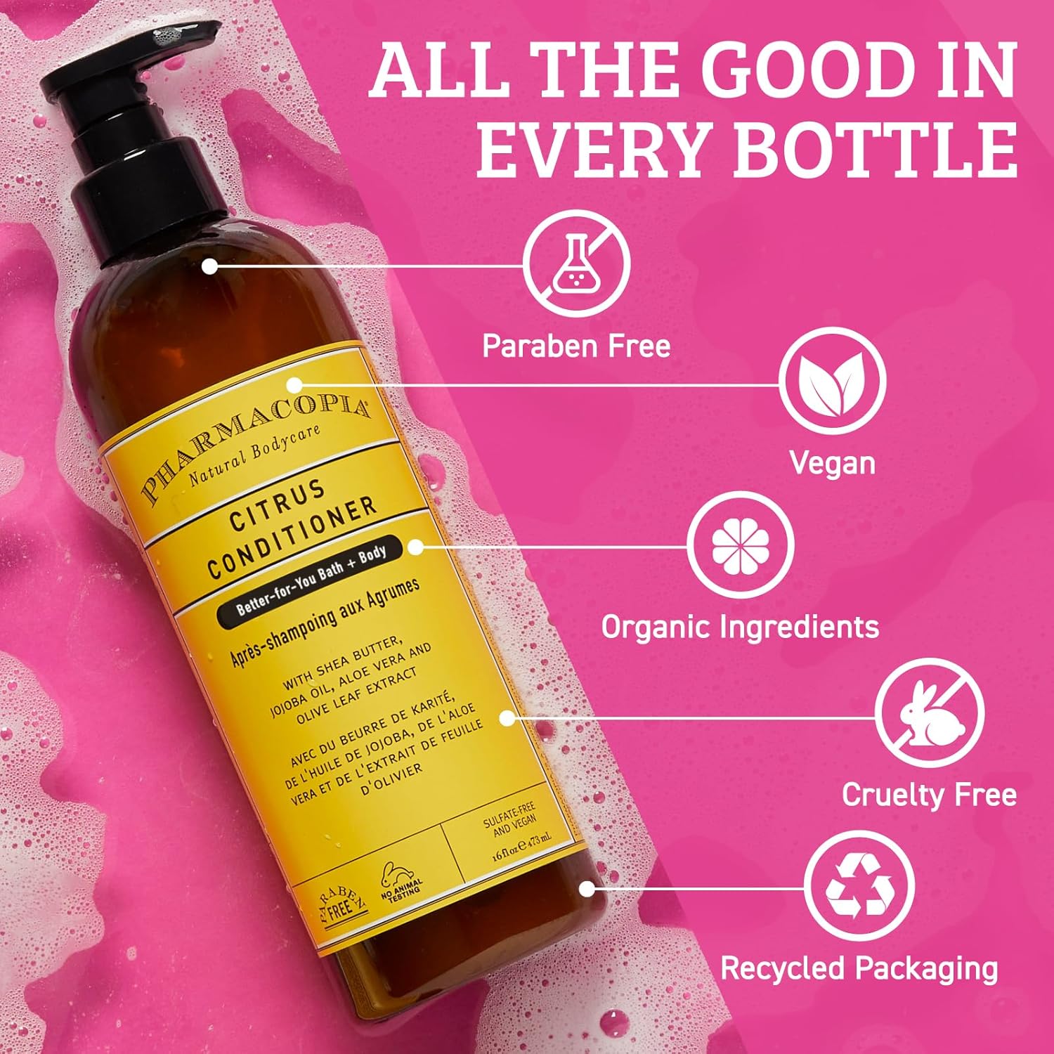 Citrus Conditioner 16oz – Pharmacopia Natural Bodycare