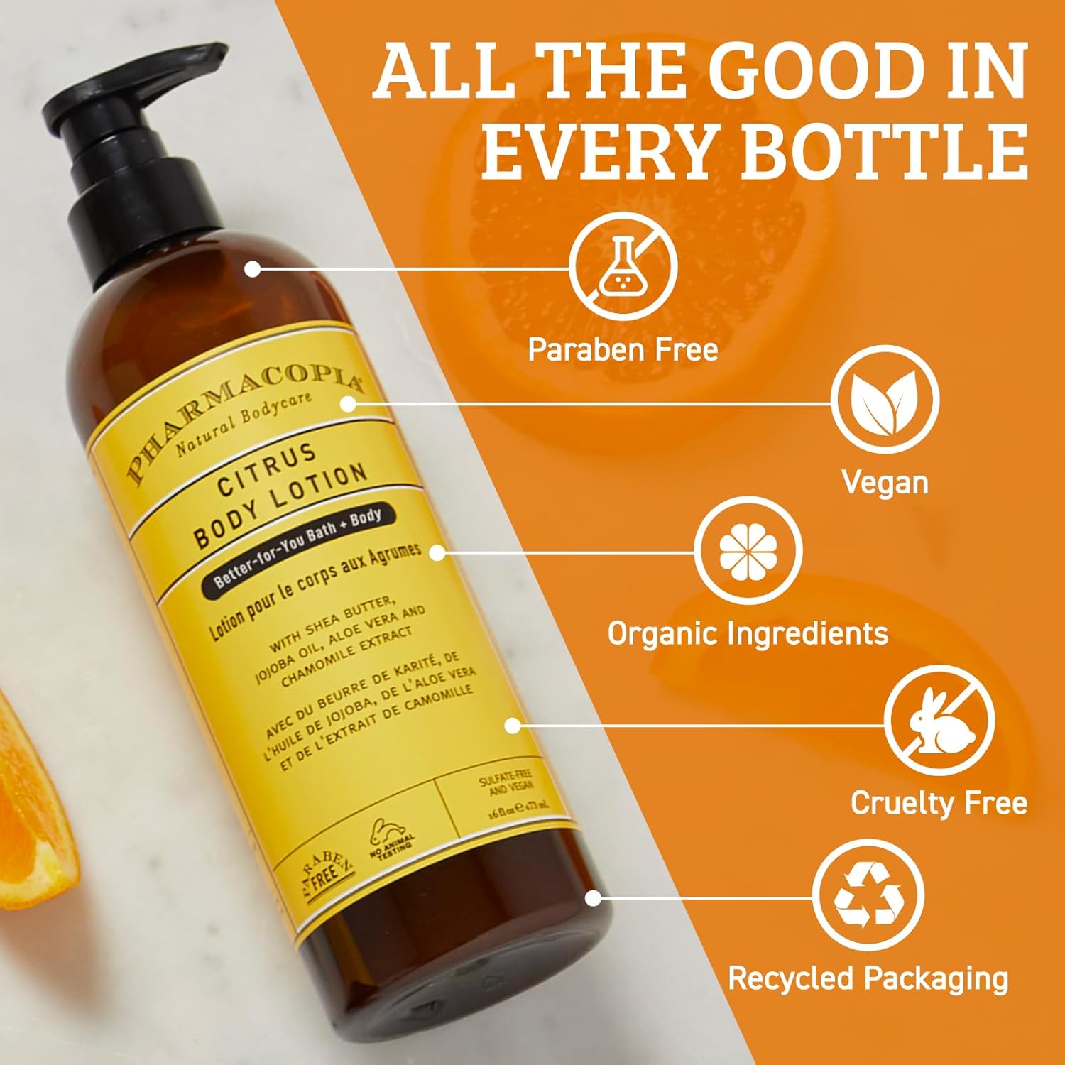 Citrus Body Lotion 16oz – Pharmacopia Natural Bodycare