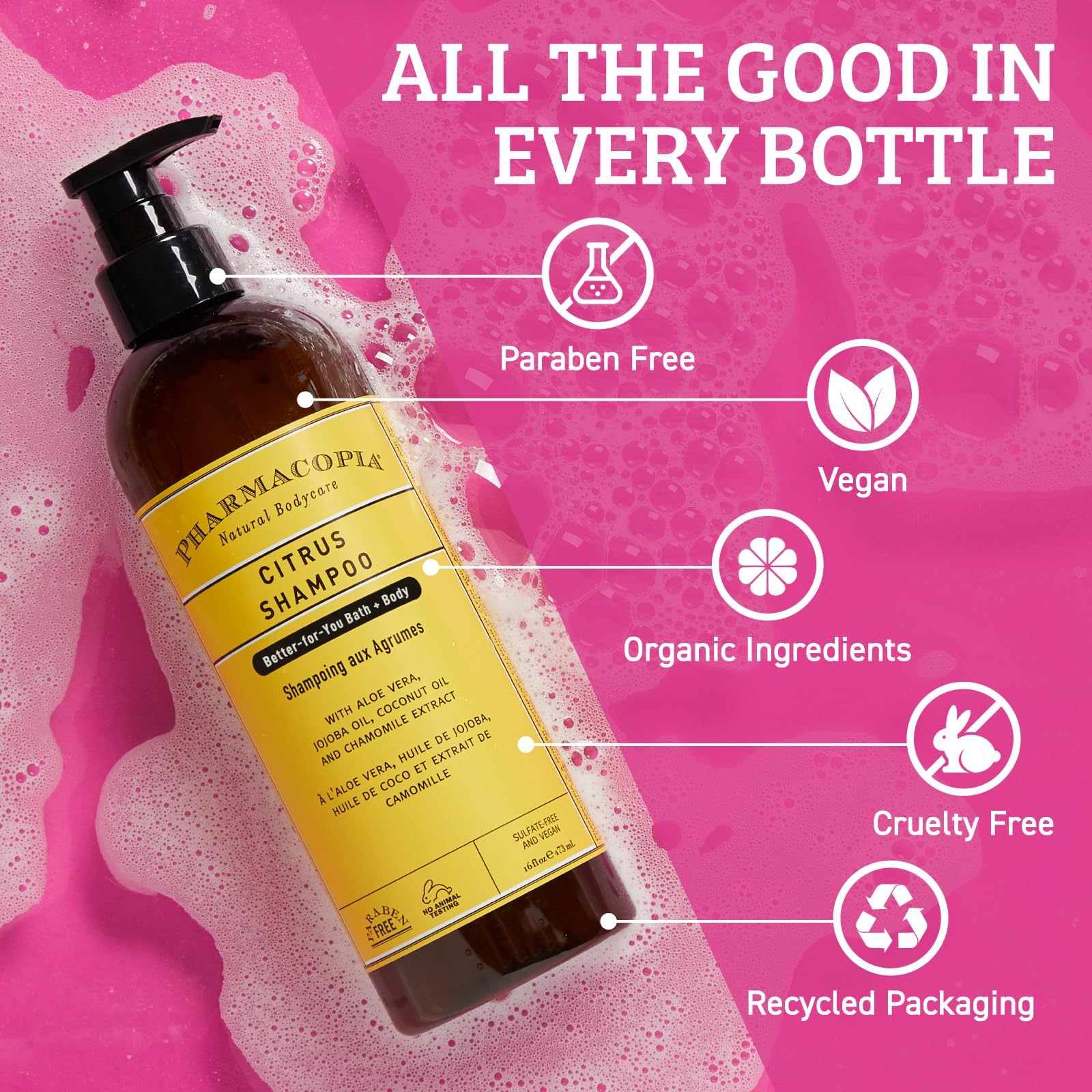 Citrus Shampoo 16oz – Pharmacopia Natural Bodycare