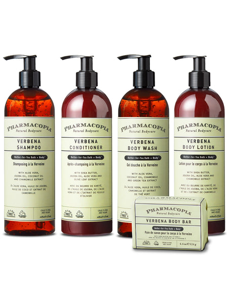Verbena Luxury Bundle - Shampoo, Conditioner, Body Wash, Body